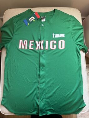 Mexico Green Baseball Jersey - Men's Team Replica